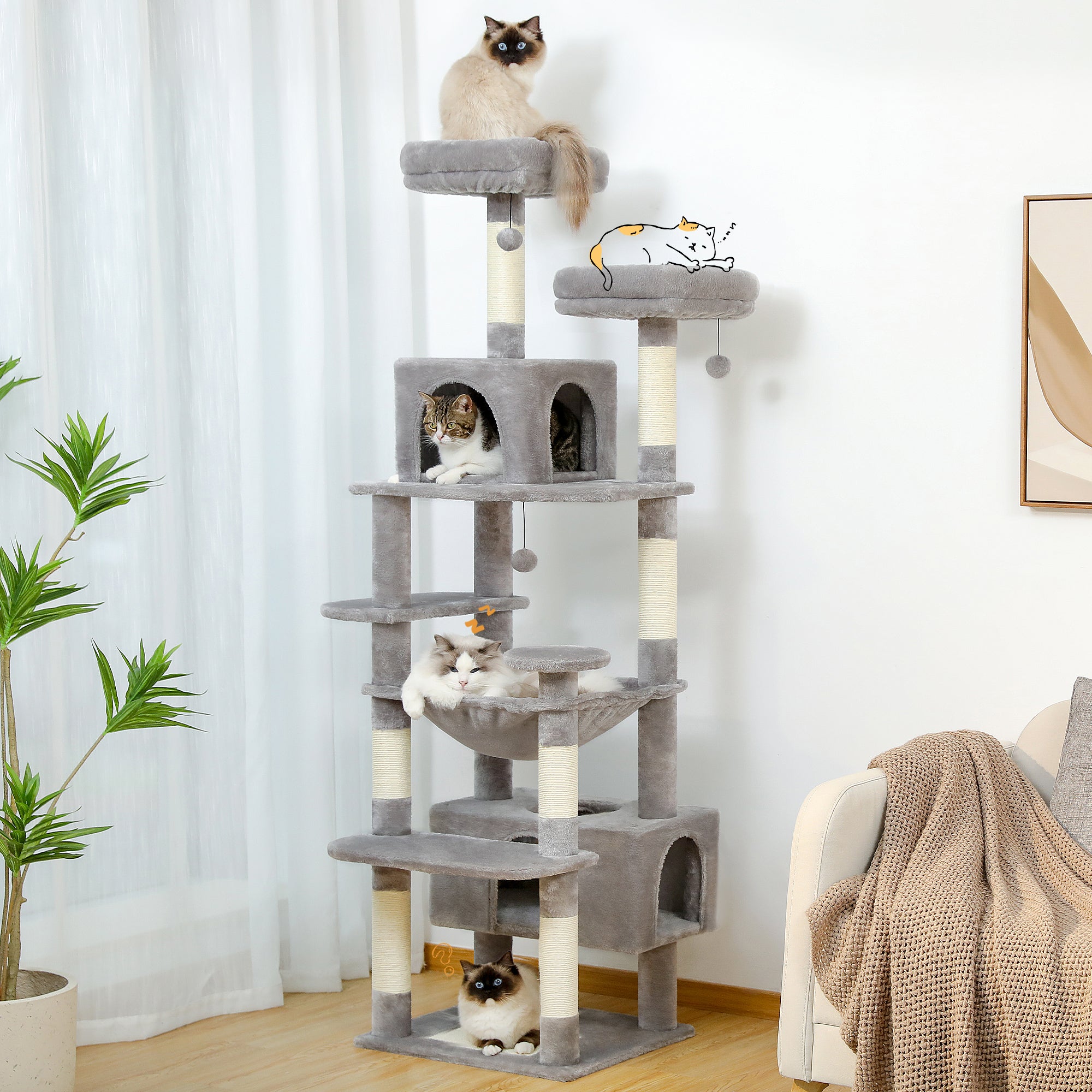CozyClimb Deluxe Cat Tree Tower