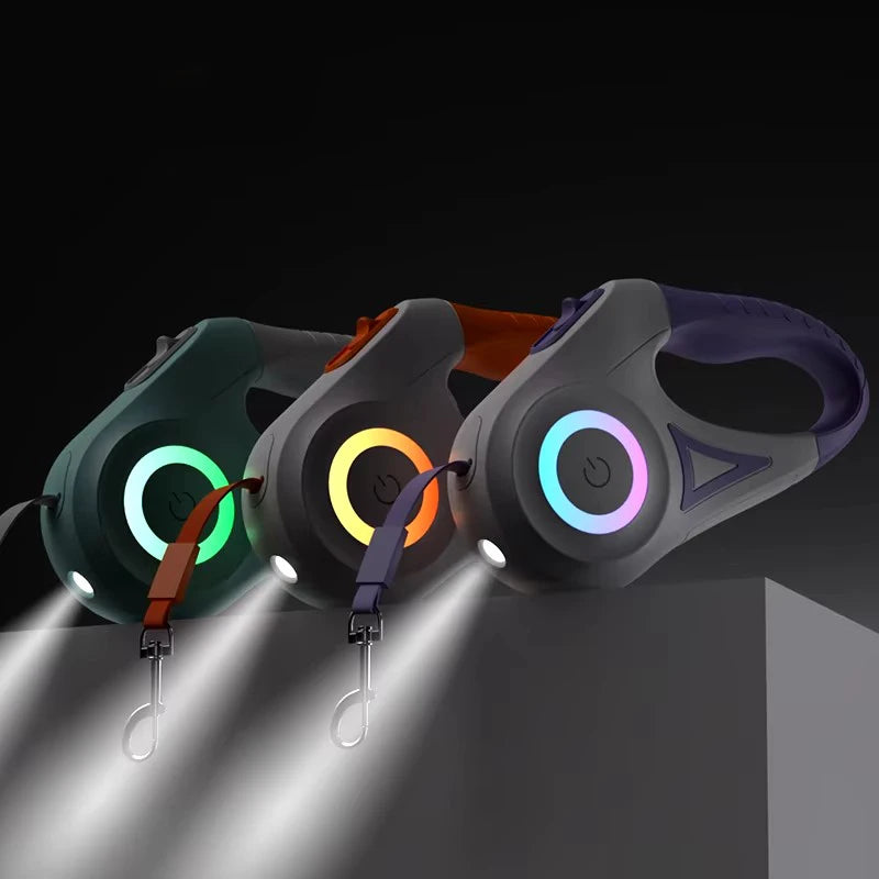 NightGuard LED Retractable Leash