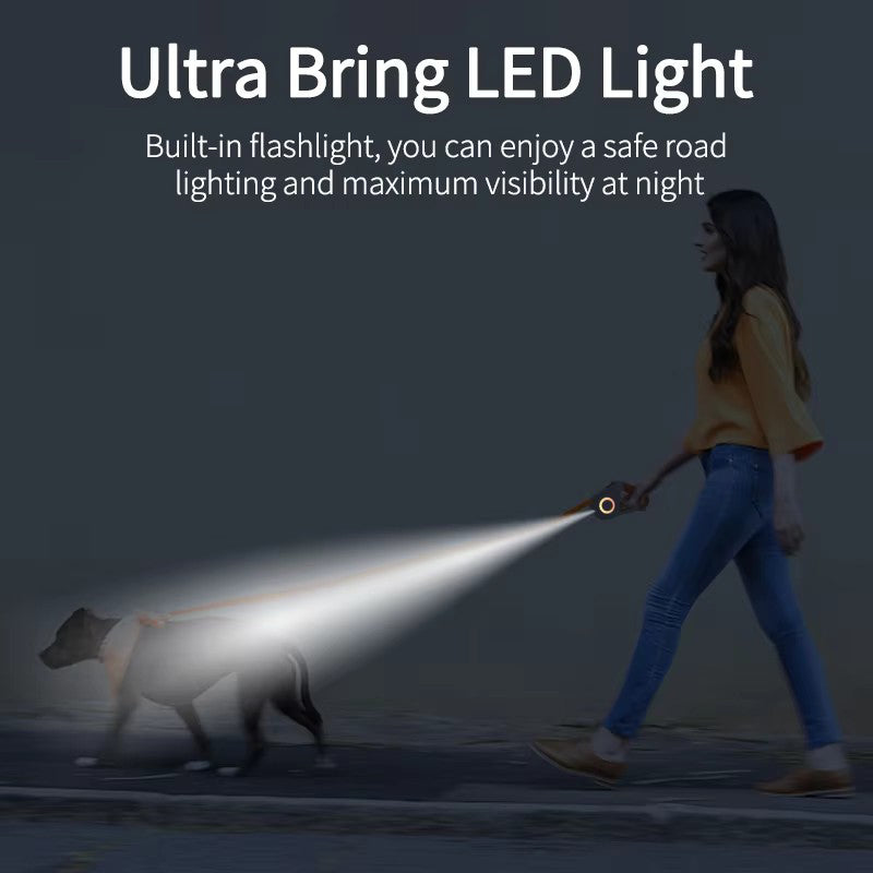 NightGuard LED Retractable Leash