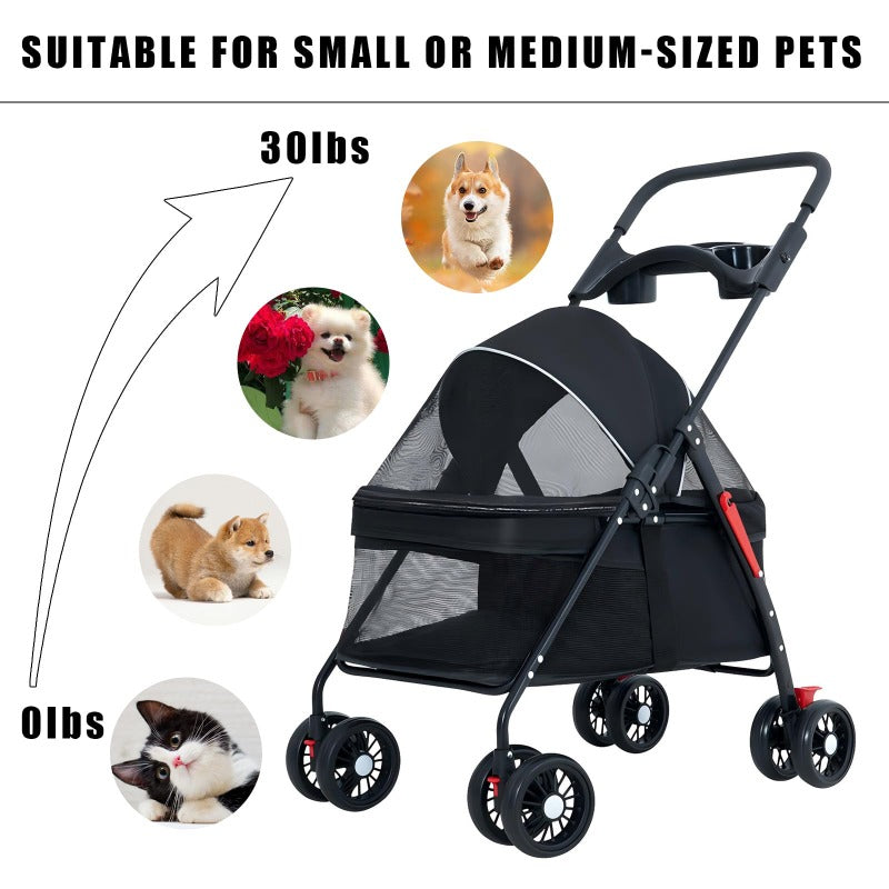 TravelNest Foldable Pet Stroller