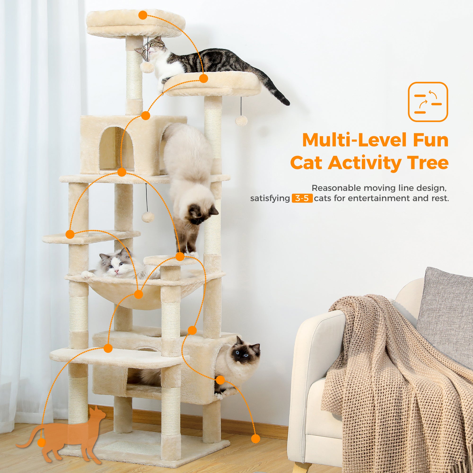 CozyClimb Deluxe Cat Tree Tower
