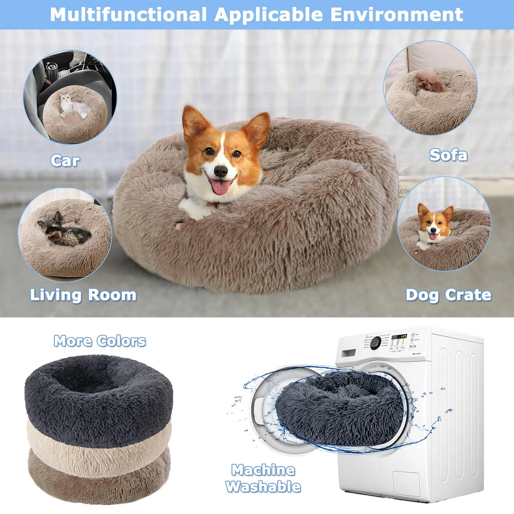 LuxeCloud Premium Calming Donut Bed